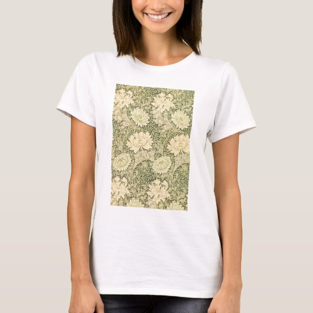 Camiseta Chrysanthemum Flower Pattern (por William Morris) (Frente)