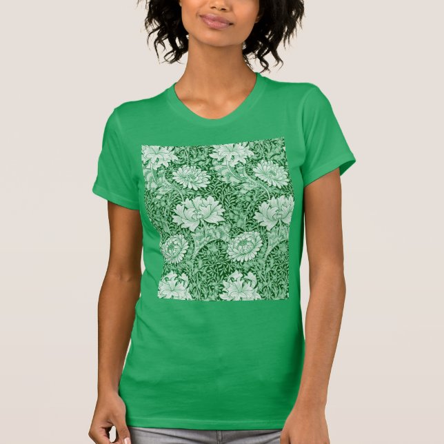 Camiseta Chrysanthemum Green, William Morris (Frente)