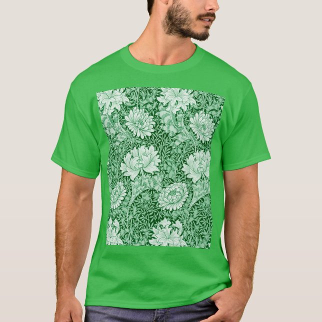Camiseta Chrysanthemum Green, William Morris (Frente)