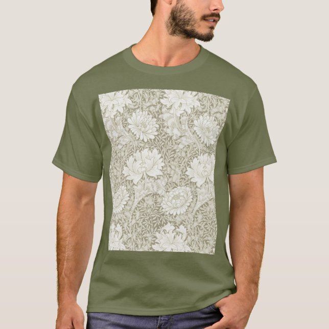 Camiseta Chrysanthemum Ivory, William Morris (Frente)