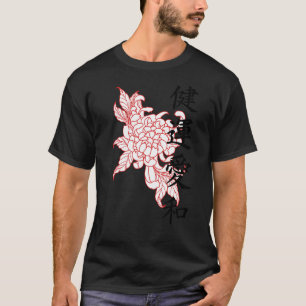 Camiseta Chrysanthemum Japonês Escarlate com Kanji 322png32
