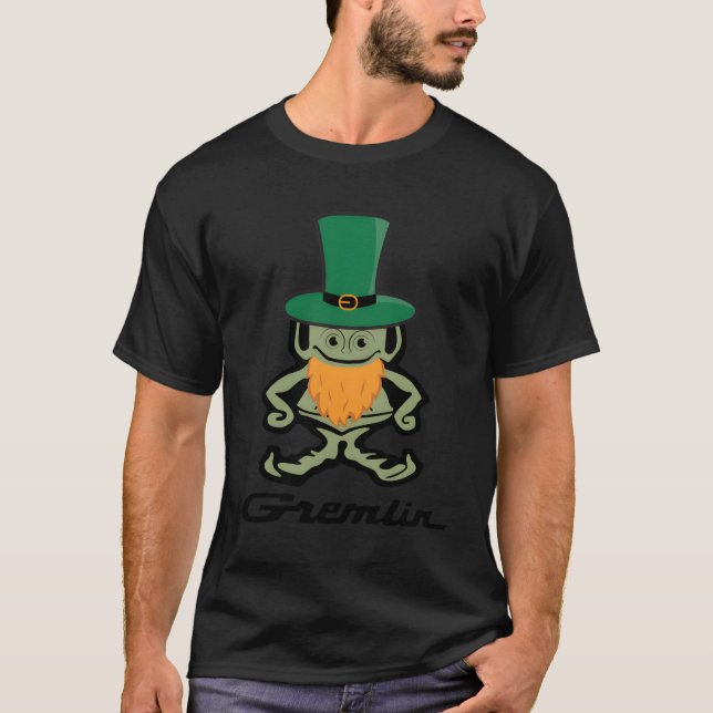 Camiseta Chrysler Amc Gremlin Dia de São Patrício Leprechau (Frente)