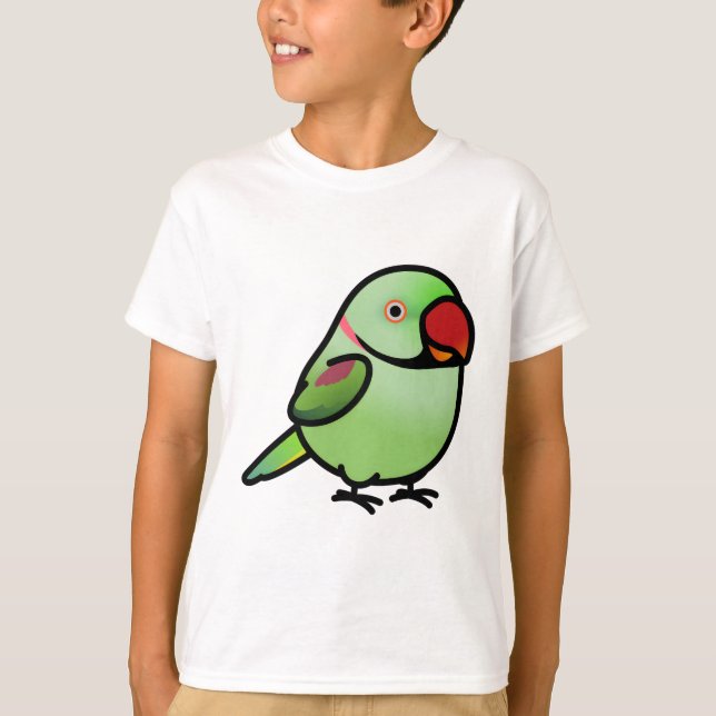 Camiseta Chubby Alexandrine Indian Ringneck Parakeet (Frente)