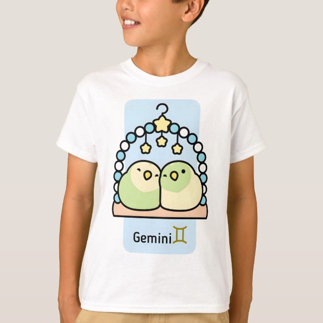 Camiseta Chubby Bird Zodiac Gemini (Frente)