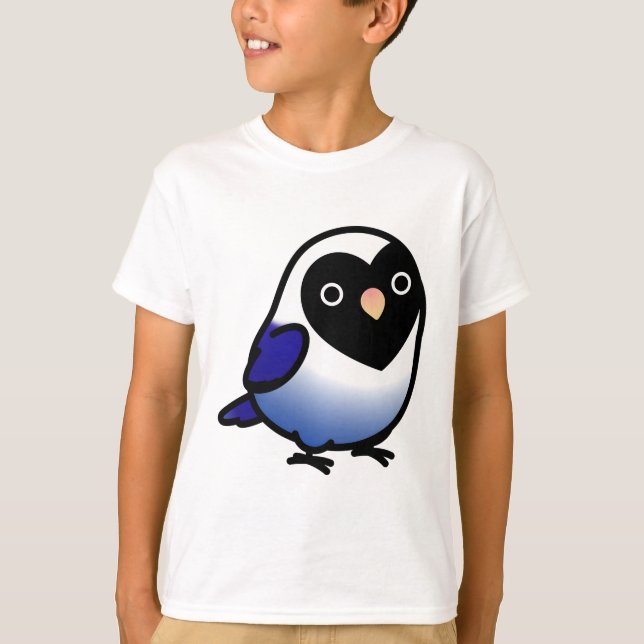 Camiseta Chubby Black Violet Lovebird (Frente)