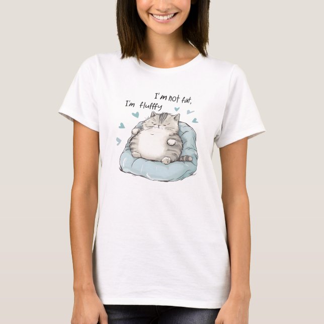 Camiseta Chubby Cat Chill Vibes (Frente)