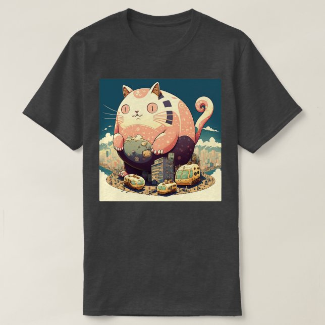 Camiseta Chubby Catzilla (Frente do Design)