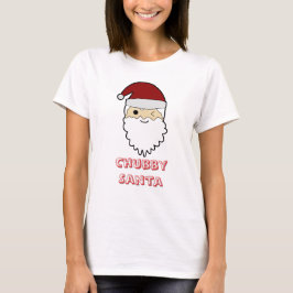 Camiseta Chubby Cute Santa Face – Adorable Christmas Tee