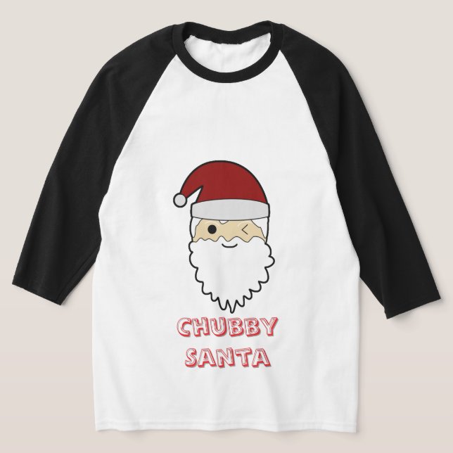 Camiseta Chubby Cute Santa Face – Adorable Christmas Tee (Postura )