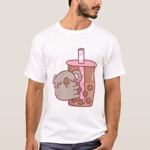 Camiseta Chubby Koala Hugging Bble Taça de Chá