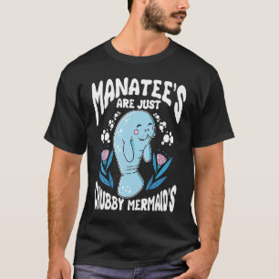 Camiseta Chubby Manatee Sereia Figurume Cute Animal Sea Oce