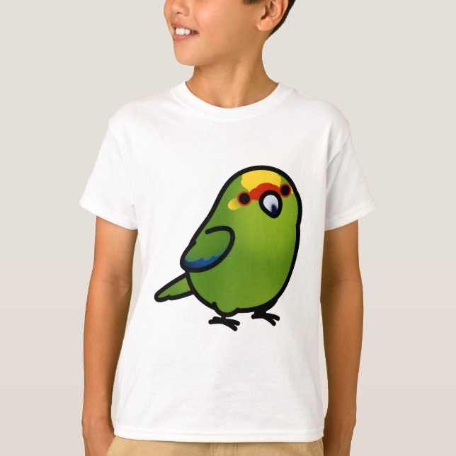 Camiseta Chubby - periquito de coroa amarela (Frente)