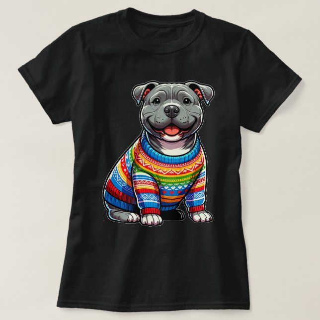 Camiseta Chubby Pitbull Cachorro Cachorro Cachorro Puppy (Frente do Design)