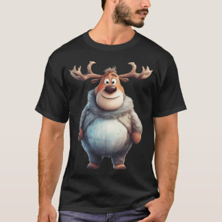 Camiseta Chubby Reindeer Durante O Natal. Número 1