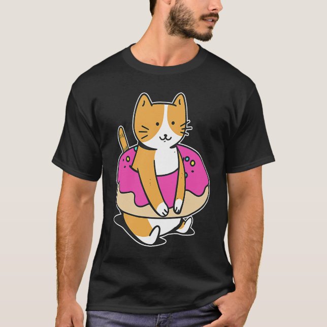 Camiseta Chubby Rosquinha De Gato Doce Ovicultura Nadação E (Frente)