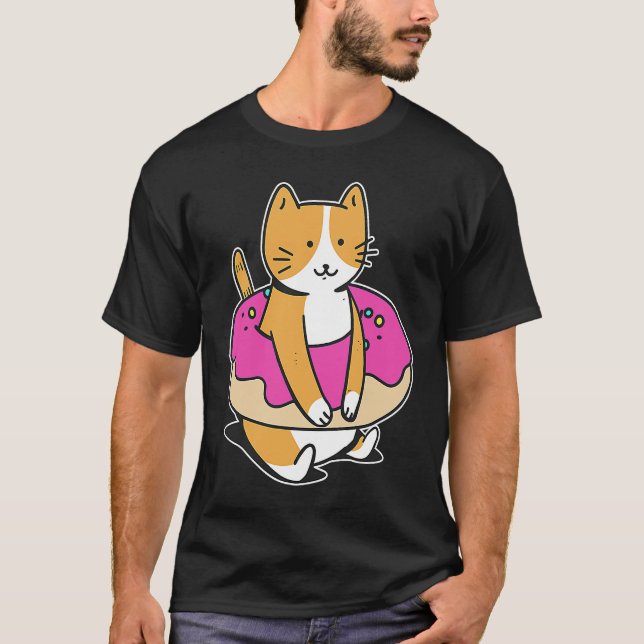Camiseta Chubby Rosquinha De Gato Doce Ovicultura Nadação E (Frente)