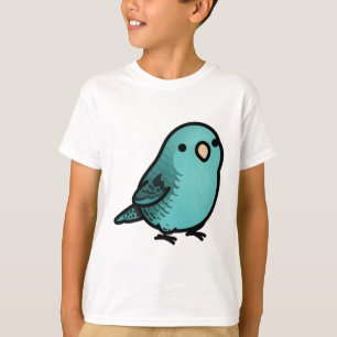 Camiseta Chubby Turquoise Parakeet Barred Lineolado