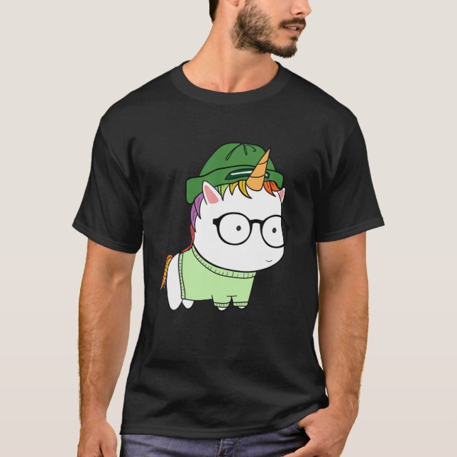 Camiseta Chubby Unicorn 12, Estilo Do Unicórnio (Frente)