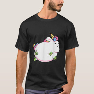 Camiseta Chubby Unicorn Fofo Fofo Fato Rapariga Mágica