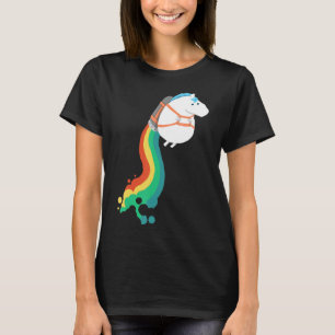 Camiseta Chubby Unicorn Rainbow Jetpack