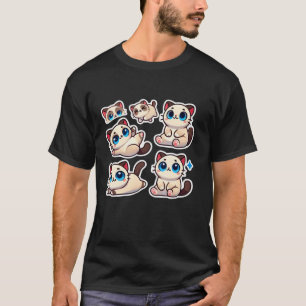 Camiseta Chubby Whiskers and Paws Fluffy Cutie Kawaii Cat V