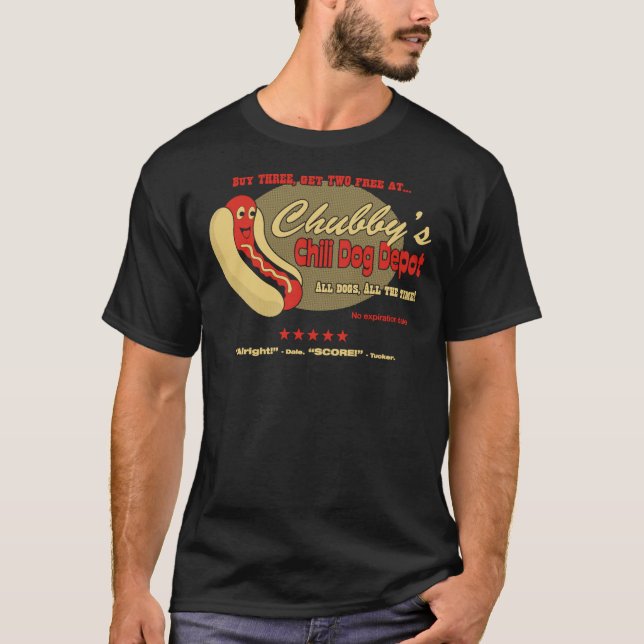 Camiseta Chubby&x27;s Chili Dog Depot - Tucker e Dale Ess (Frente)