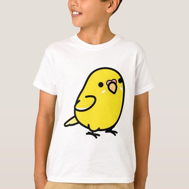 Camiseta Chubby Yellow Lutino Budget Parakeet (Frente)