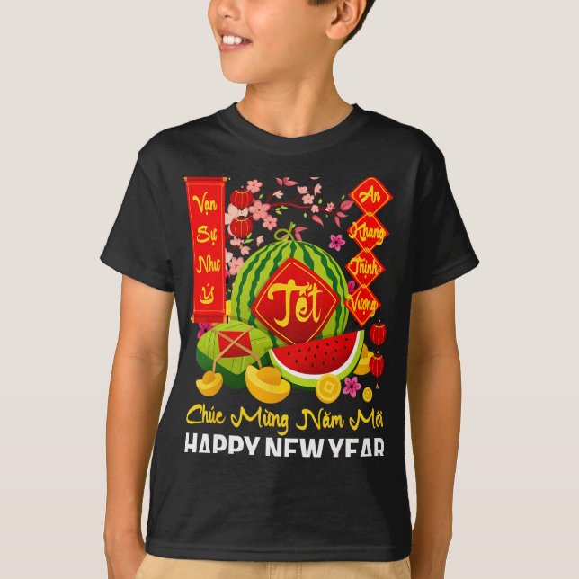 Camiseta Chuc Mung Nam Moi Happy Lunar New Year Vietnamese  (Frente)