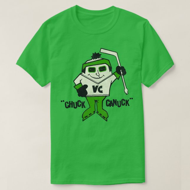Camiseta Chuck Canuck - Mascote de Hóquei em Gelo Destituíd (Frente do Design)