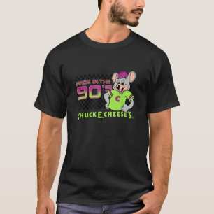 Camiseta Chuck E Cheese Feito Nos Anos 90 Logotipo Neon Ret