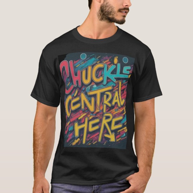 Camiseta Chuckle Central Aqui (Frente)