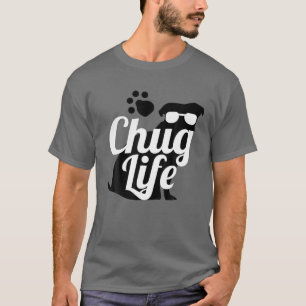 Camiseta Chug Life Engraçado Cachorro Bonito Design Tee G