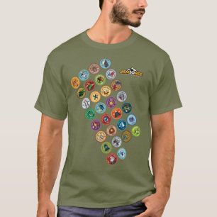 Camiseta Chug Scout Merit Crachá Sash T-Shirt