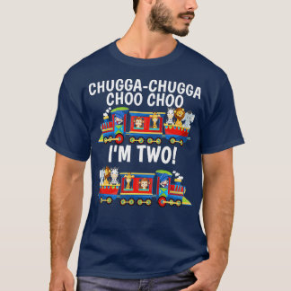 Camiseta Chugga Chugga Choo Choo I'm 2 Trains Birthday for