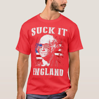 Camiseta Chupa a Inglaterra engraçado 4 de julho Dia Memori