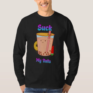 Camiseta Chupa a minha bolha de bolas Chá Sarcástico