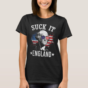 Camiseta Chupa Inglaterra Engraçado 4 de Julho George Washi