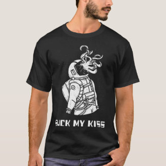 Camiseta Chupa Meu Beijo. Encontro Divertido de Astronauta