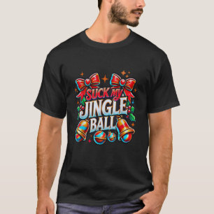 Camiseta Chupa Meu Jingle Ball Engraçada Doce De Xmas