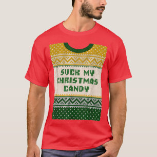 Camiseta Chupa meus Casais de Natal amantes de humor adulto