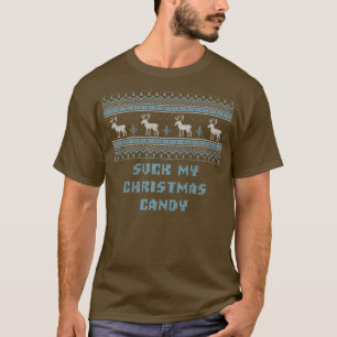 Camiseta Chupa meus Casais de Natal amantes de humor adulto