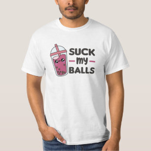 Camiseta Chupa minhas bolas - Chá Kawaii Boba Tea Love