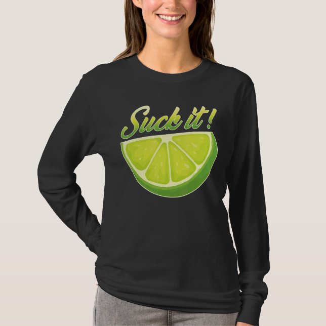 Camiseta Chupa o Limão verde mexicano com limão (Frente)