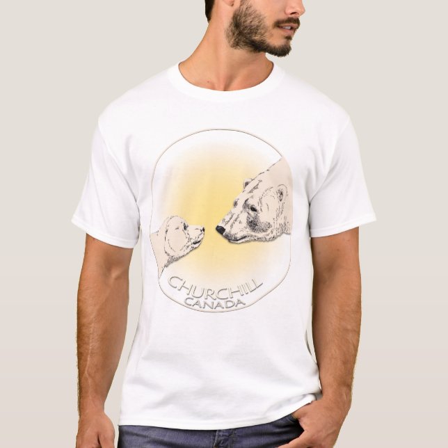 Camiseta Churchill Souvenir Polar Bear T-Shirts e presentes (Frente)