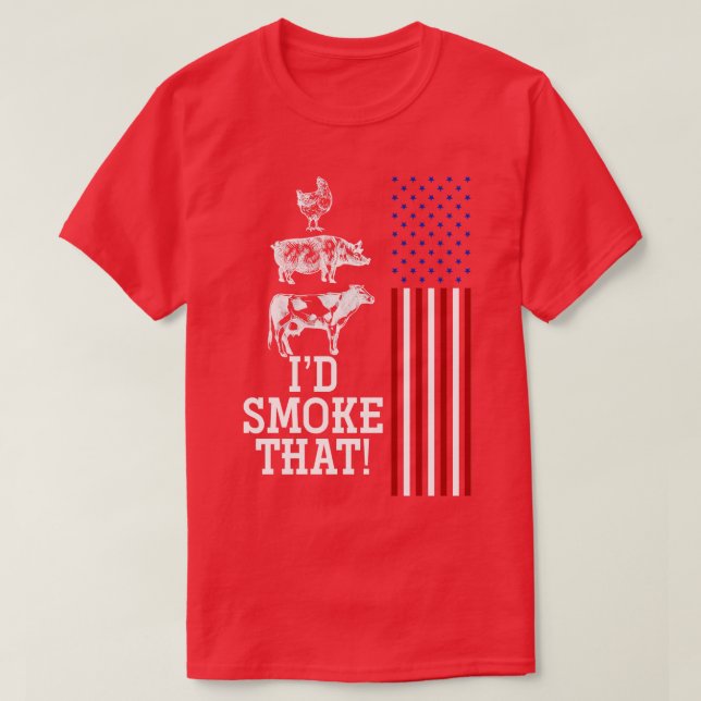 Camiseta Churrasco americano Flag Barbecue (Frente do Design)