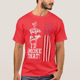 Camiseta Churrasco americano Flag Barbecue