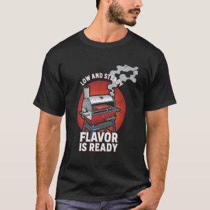 Camiseta Churrasco Baixo e Firme Chef Defumado Grelhando Br