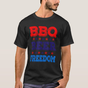 Camiseta CHURRASCO Beer Freedom America Partido 4 de julho