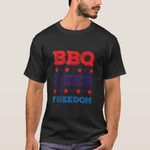 Camiseta CHURRASCO Beer Freedom America Partido 4 de julho