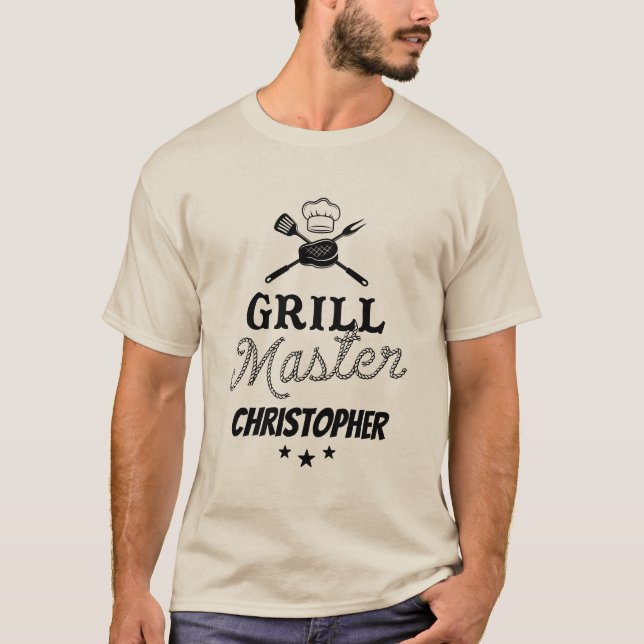 Camiseta Churrasco de Dia de os pais Personalizado da Grill (Frente)
